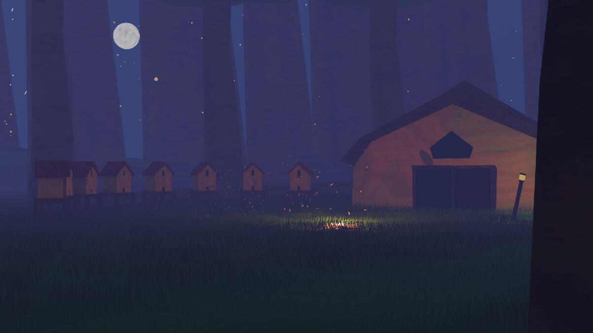 The Bee Farm at Night