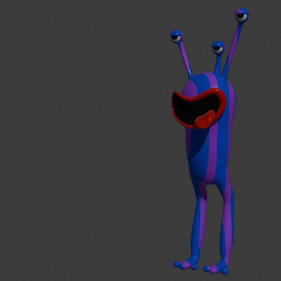 Early 2000s 3D Animation Inspired Monster